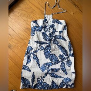 Lilly Pulitzer Blue and White Textured Dress